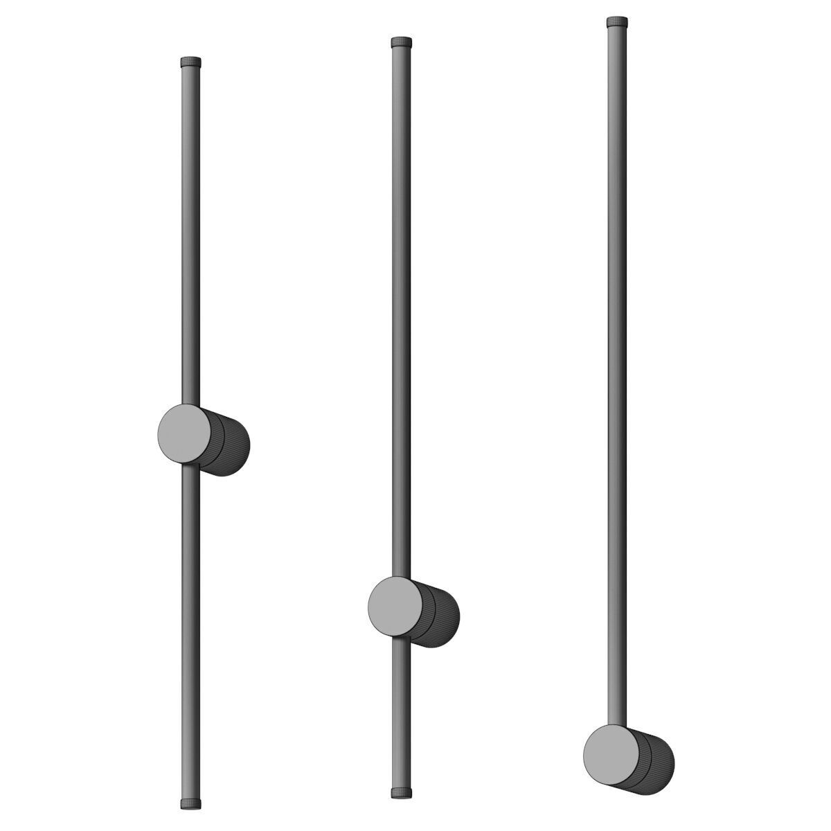 Create white - Linear metal sconce 3D model_3