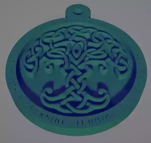 Pendant depicting the Scandinavian divine tree yggdrasil