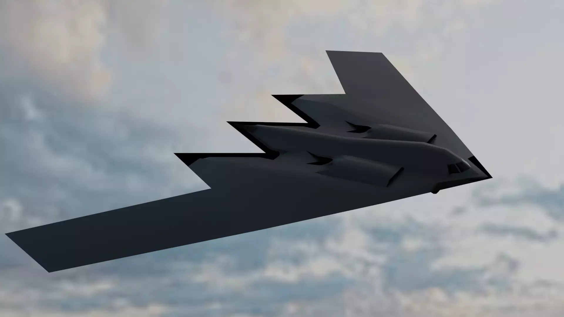 B-2 Spirit Stealth Bomber - High-Quality 3D Model Low-poly 3D model_0