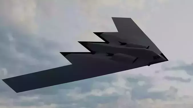 B-2 Spirit Stealth Bomber - High-Quality 3D Model Low-poly 3D model