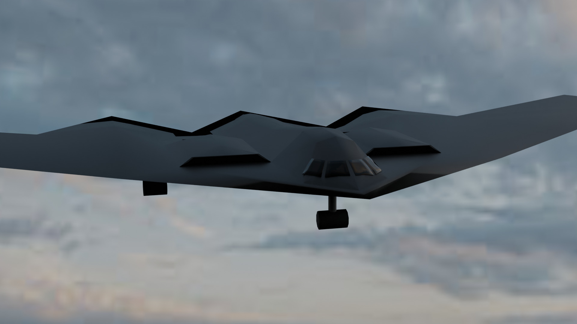 B-2 Spirit Stealth Bomber - High-Quality 3D Model Low-poly 3D model_3