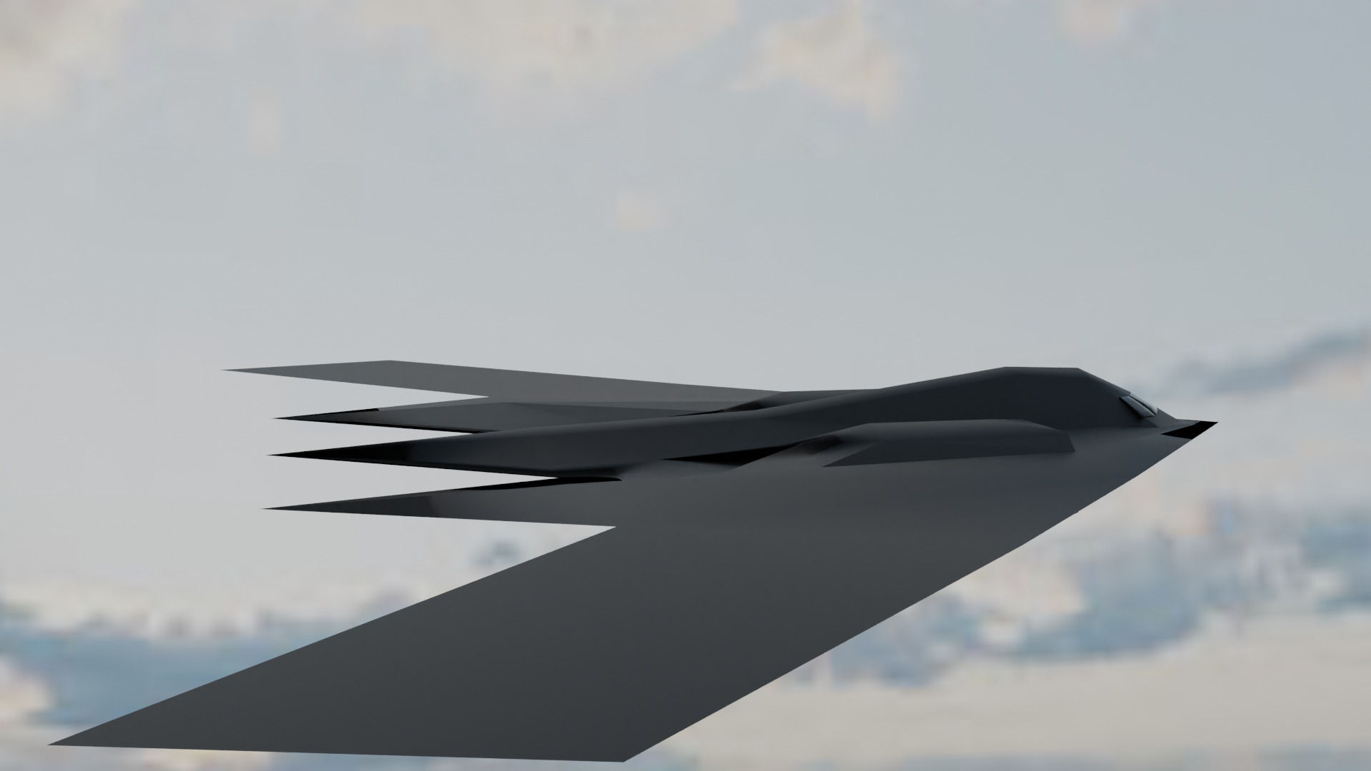 B-2 Spirit Stealth Bomber - High-Quality 3D Model Low-poly 3D model_4