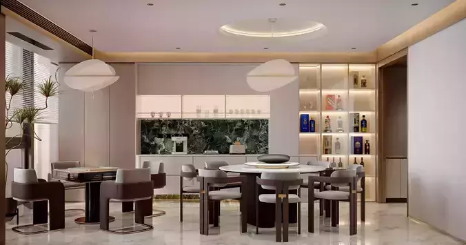 Modern log-style restaurant