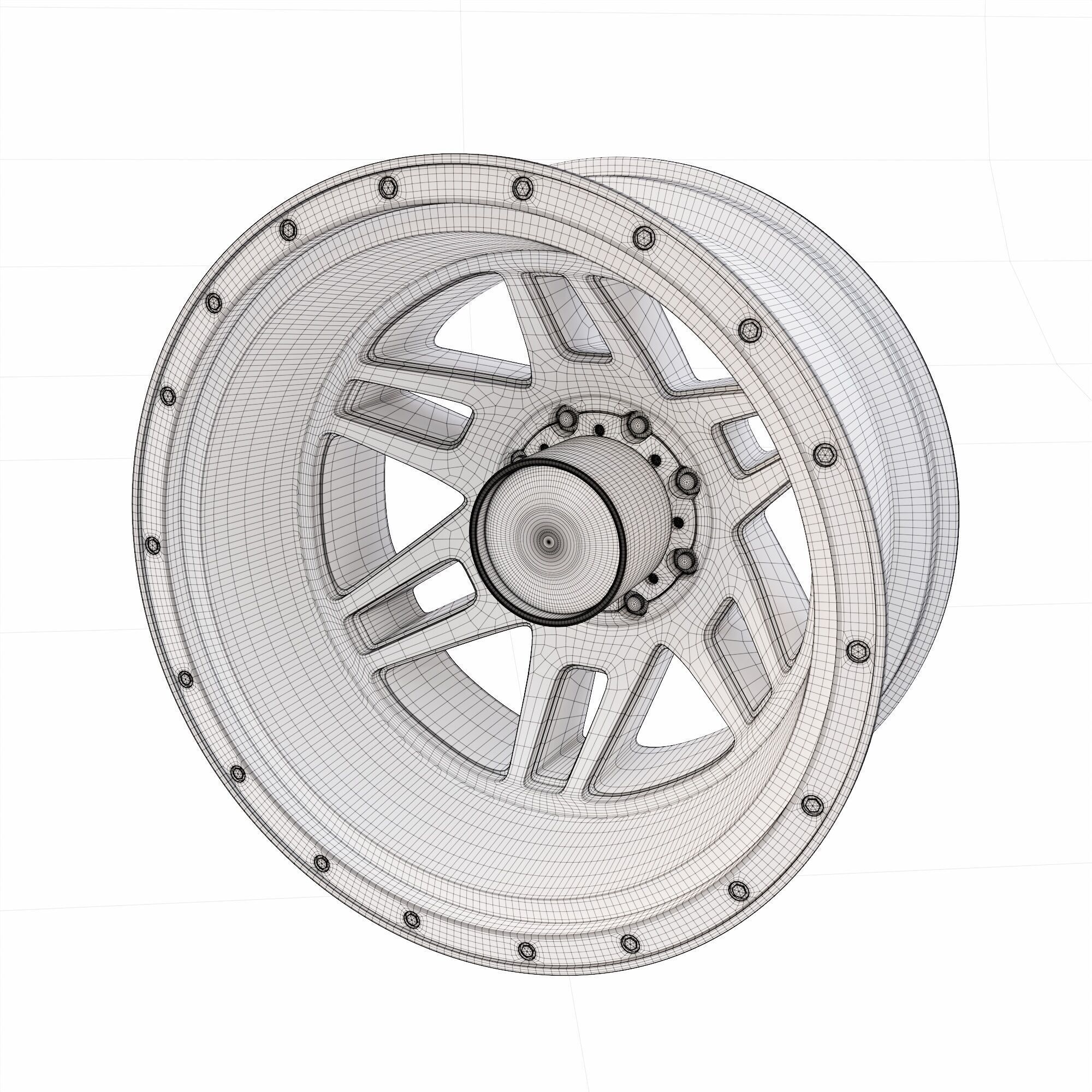 Car Wheel 3d model 3D model_5