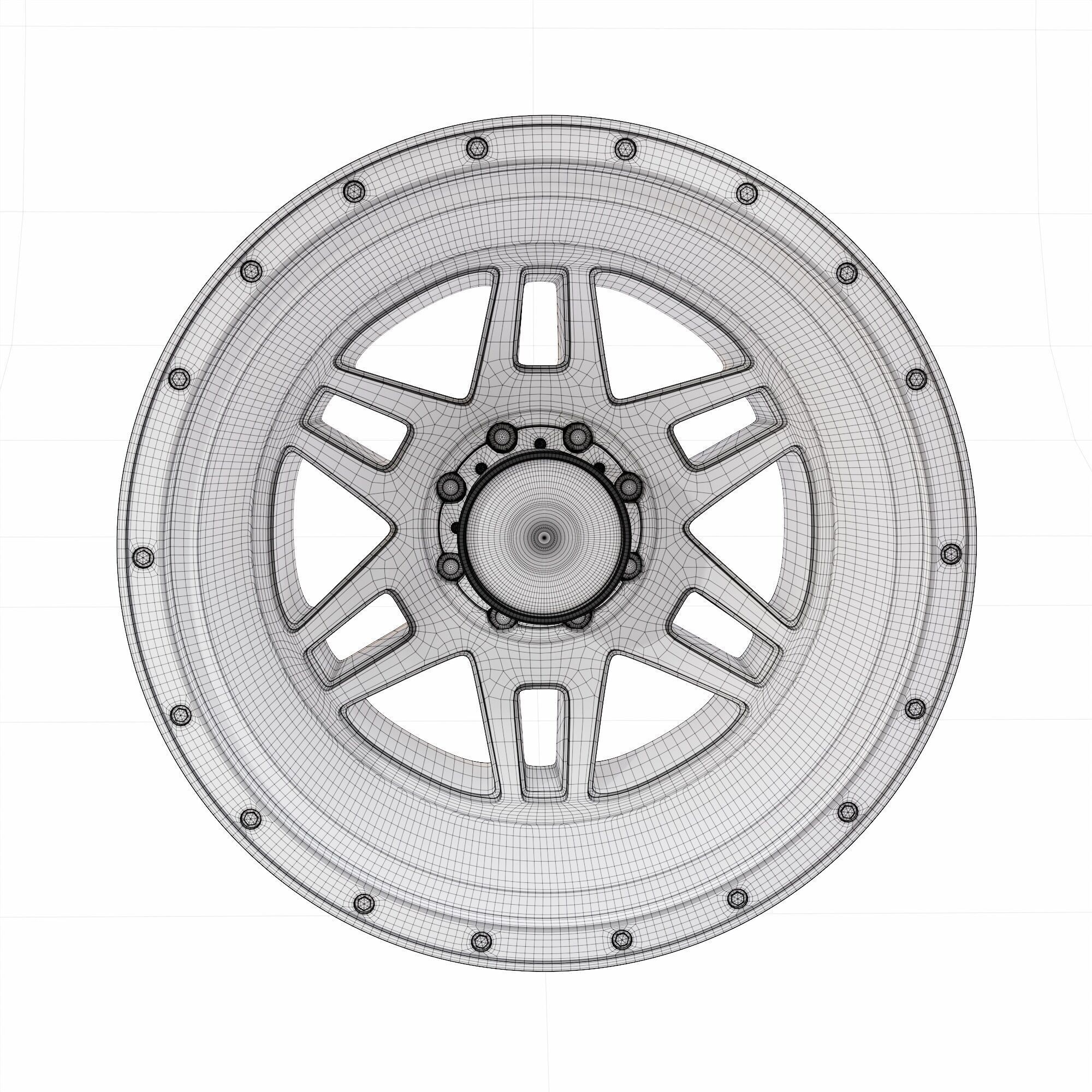 Car Wheel 3d model 3D model_4