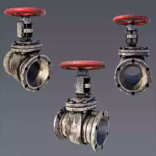 Gate Valve pbr Low-poly 3D model