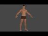 Cartoon male strong character  base mesh Low-poly 3D model Low-poly 3D model_1