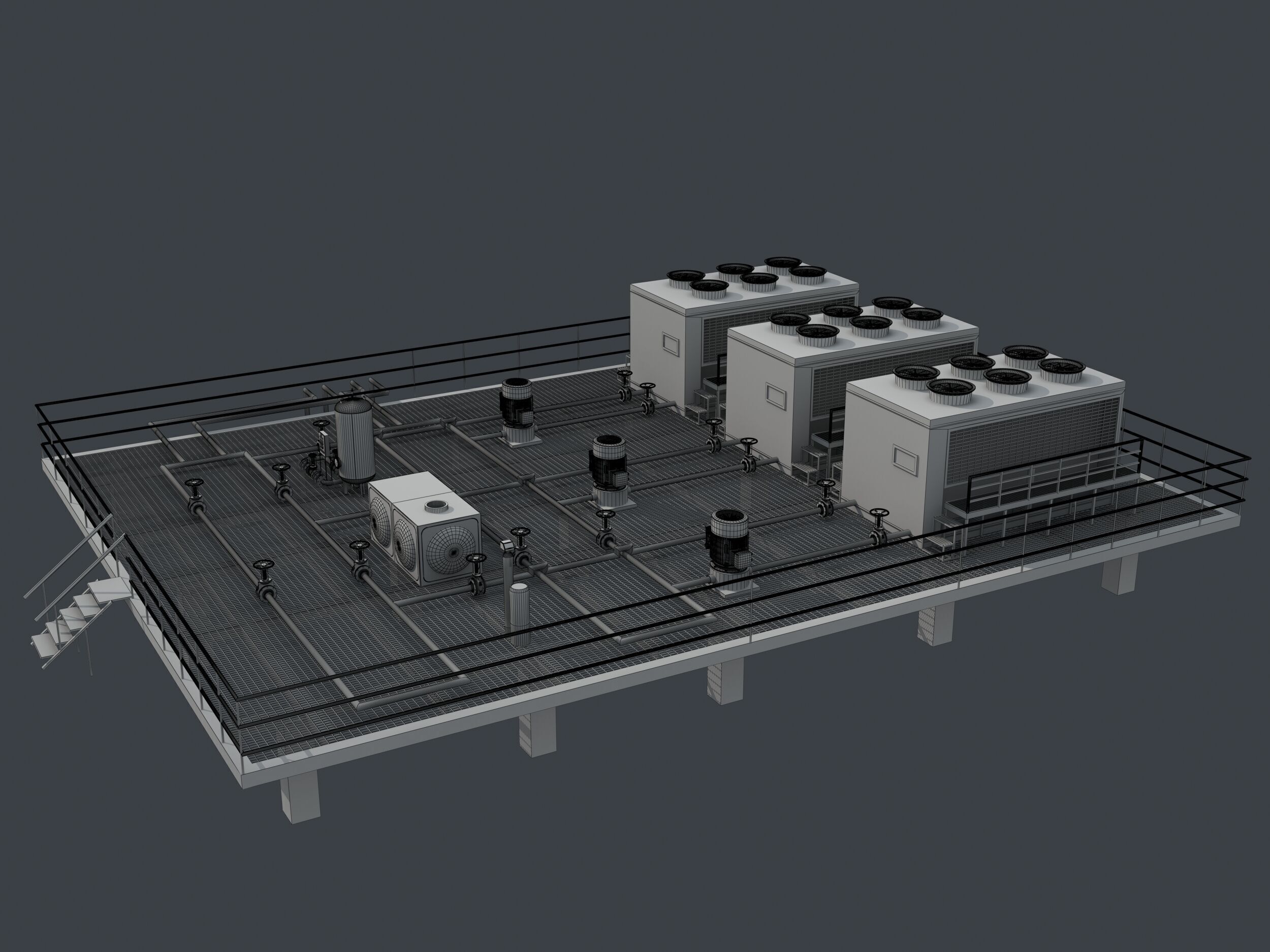 Cooling Tower 3D model_5