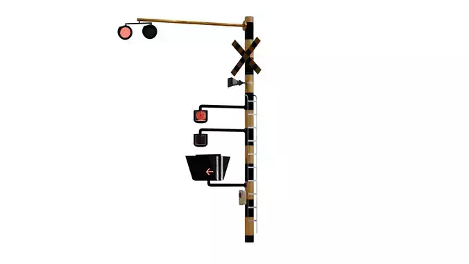 Railway crossing traffic lights