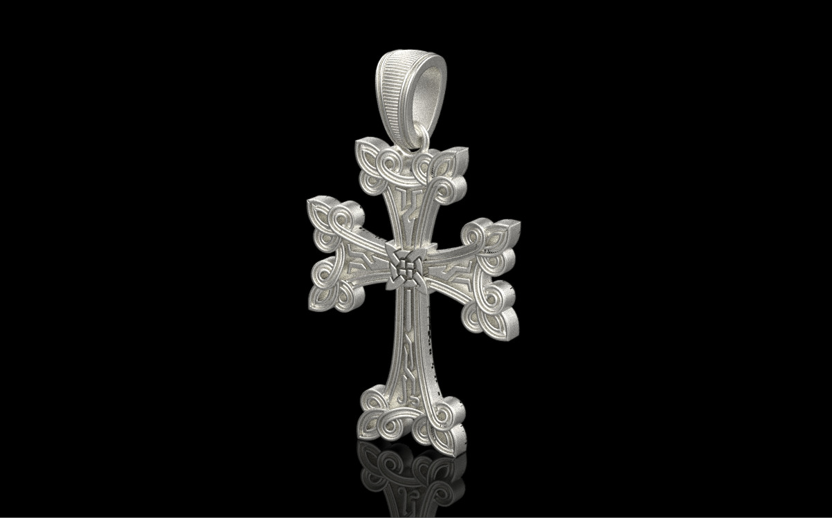 Cross Pendant 9046 3D print model_1