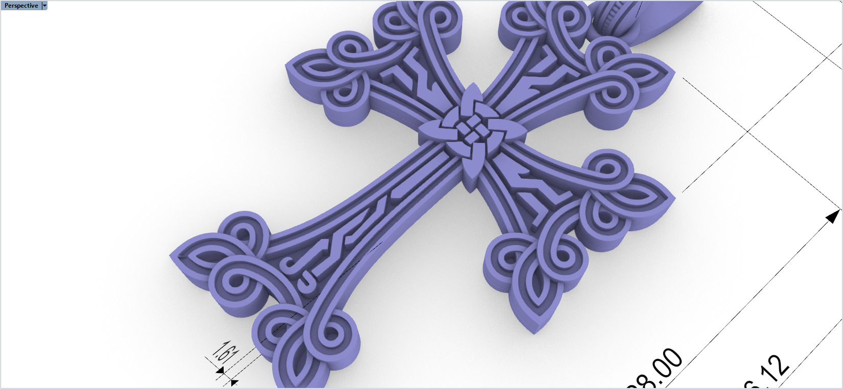 Cross Pendant 9046 3D print model_10