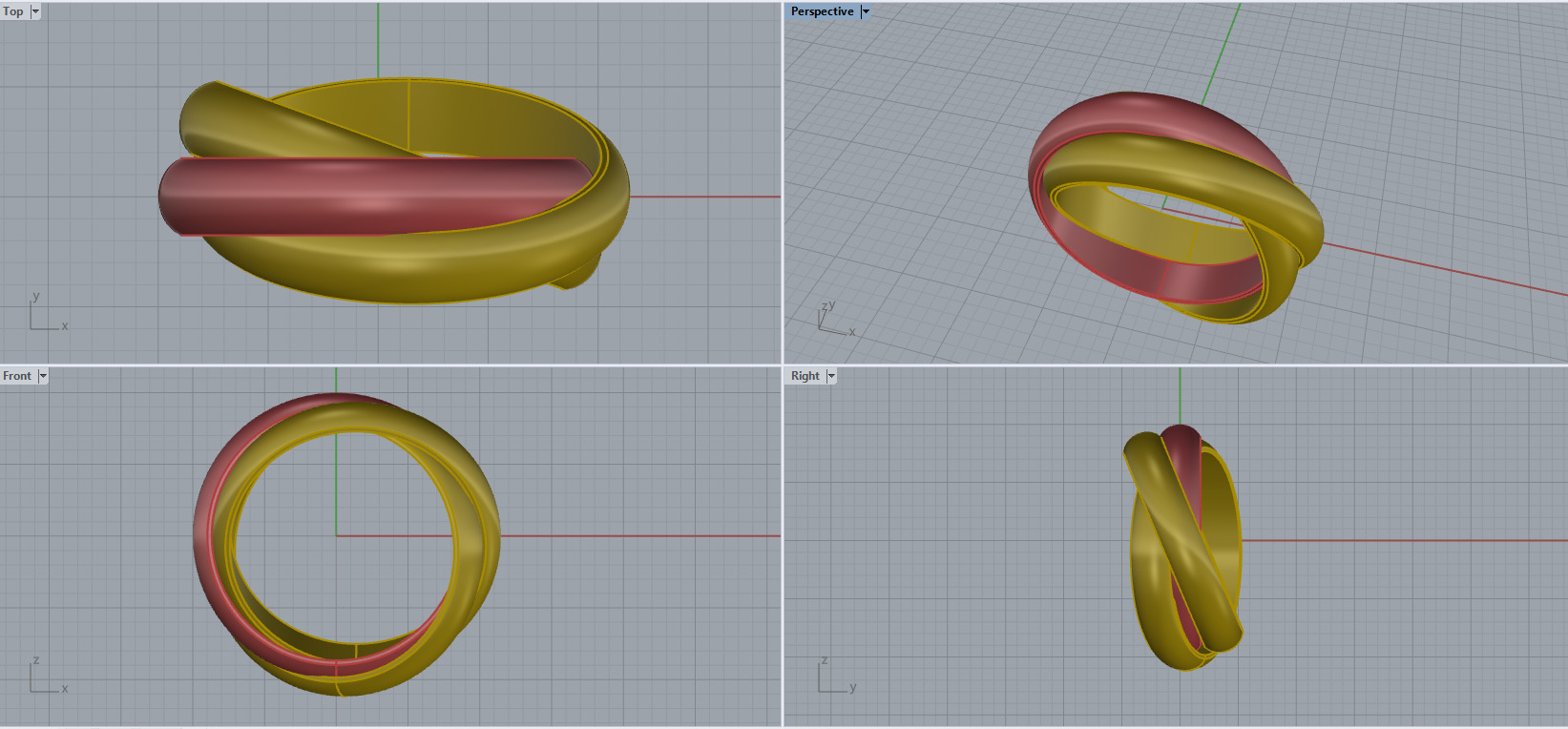 Triple Ring 9043 3D print model_4