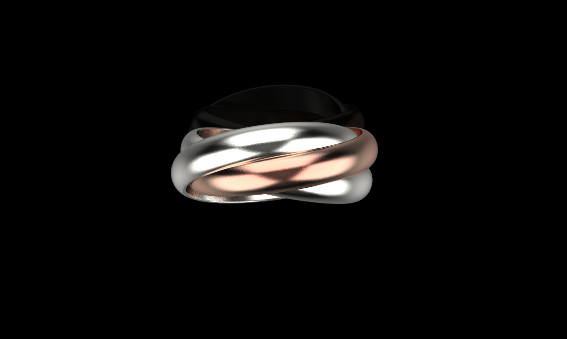 Triple Ring 9043 3D print model_1