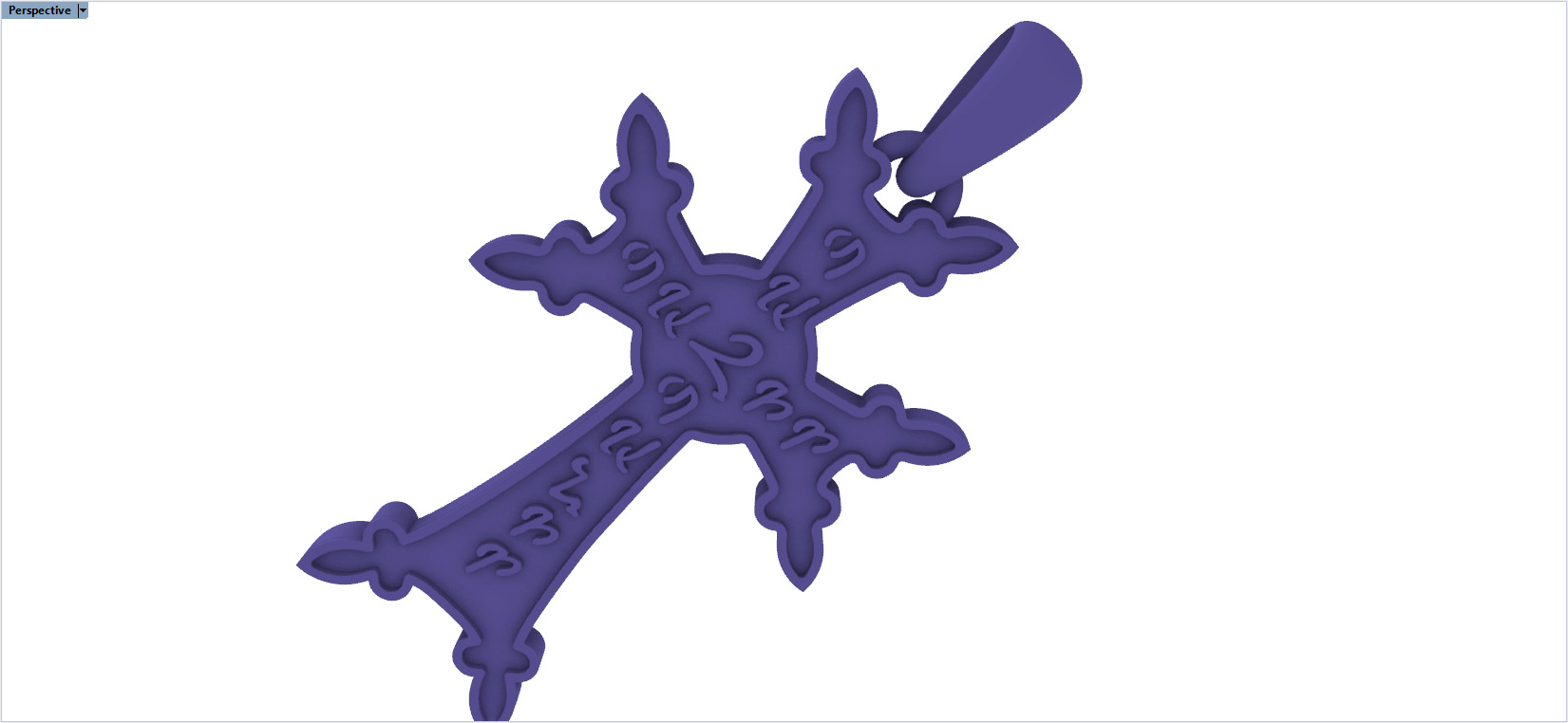 Armenian Cross Pendant 9042 3D print model_9
