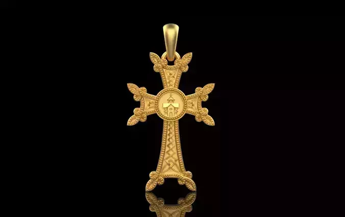 Armenian Cross Pendant 9042