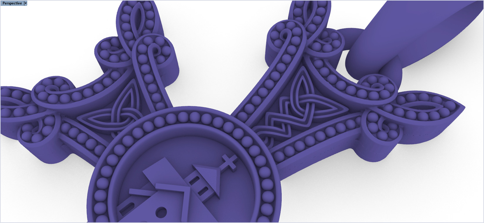 Armenian Cross Pendant 9042 3D print model_8