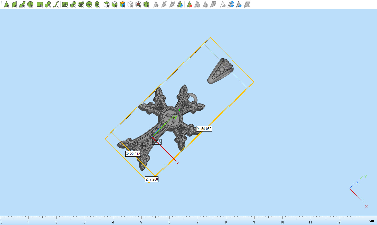 Armenian Cross Pendant 9042 3D print model_14