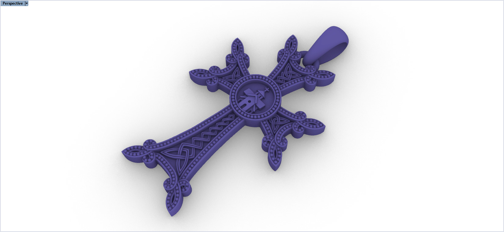 Armenian Cross Pendant 9042 3D print model_6
