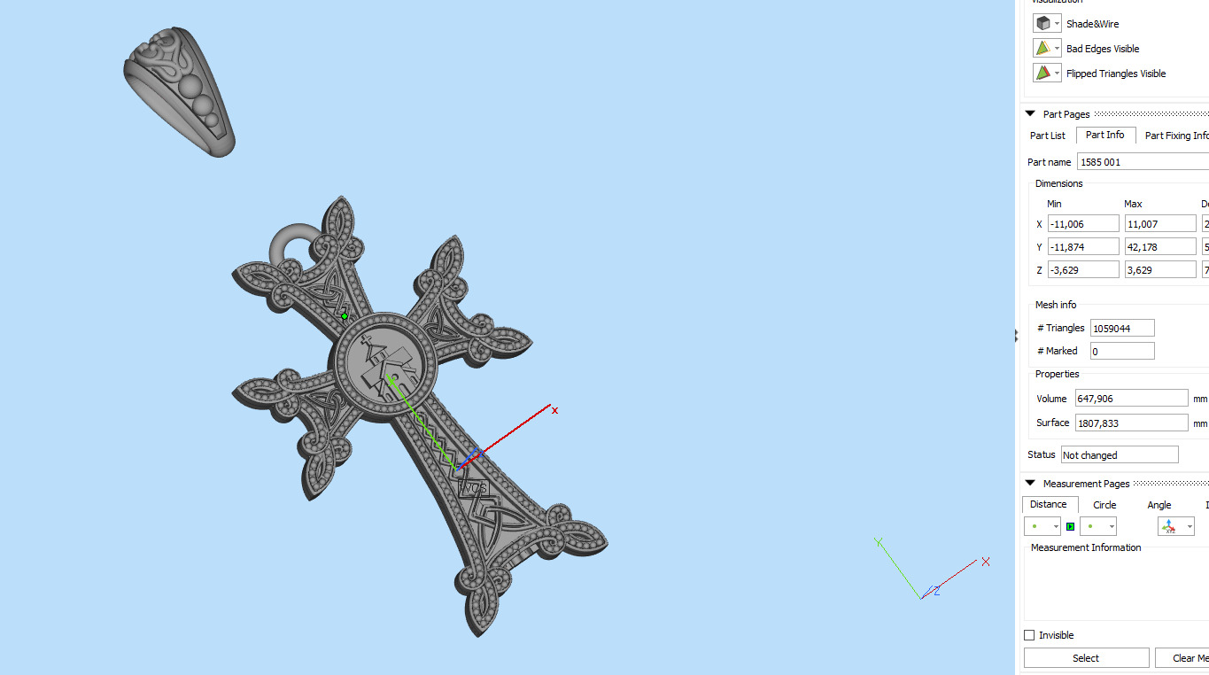 Armenian Cross Pendant 9042 3D print model_11