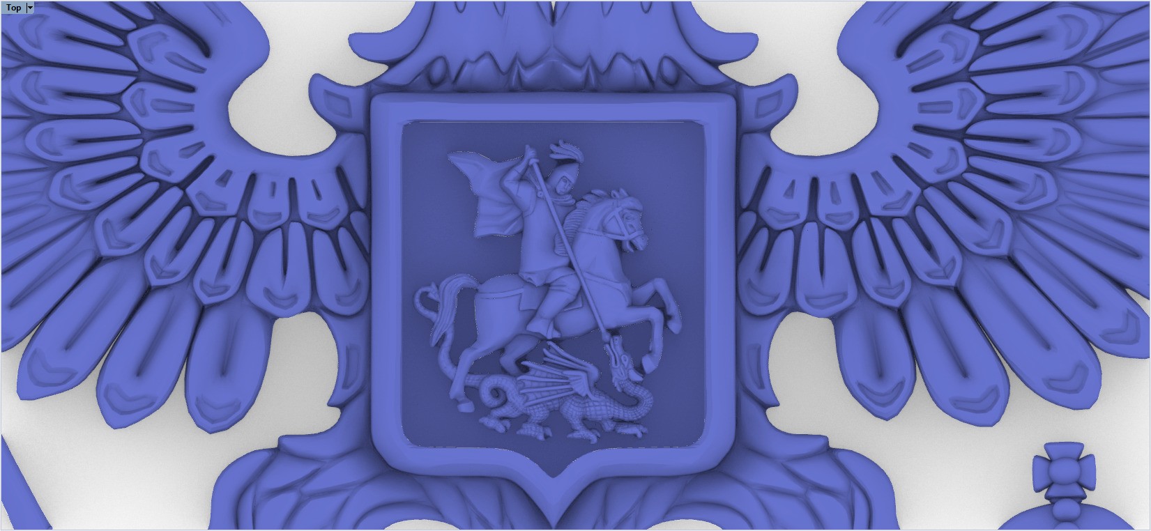 Coat of Arms of Russia 9040 3D print model_4