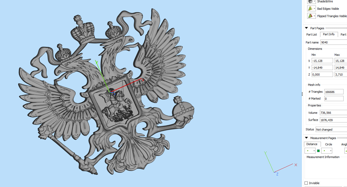Coat of Arms of Russia 9040 3D print model_9