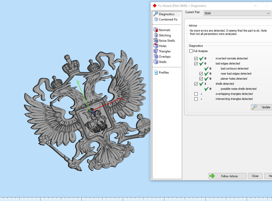 Coat of Arms of Russia 9040 3D print model_8