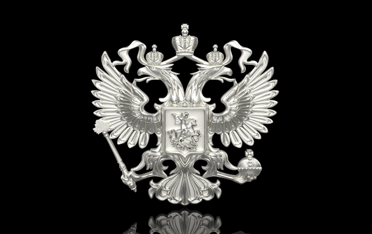 Coat of Arms of Russia 9040 3D print model_1