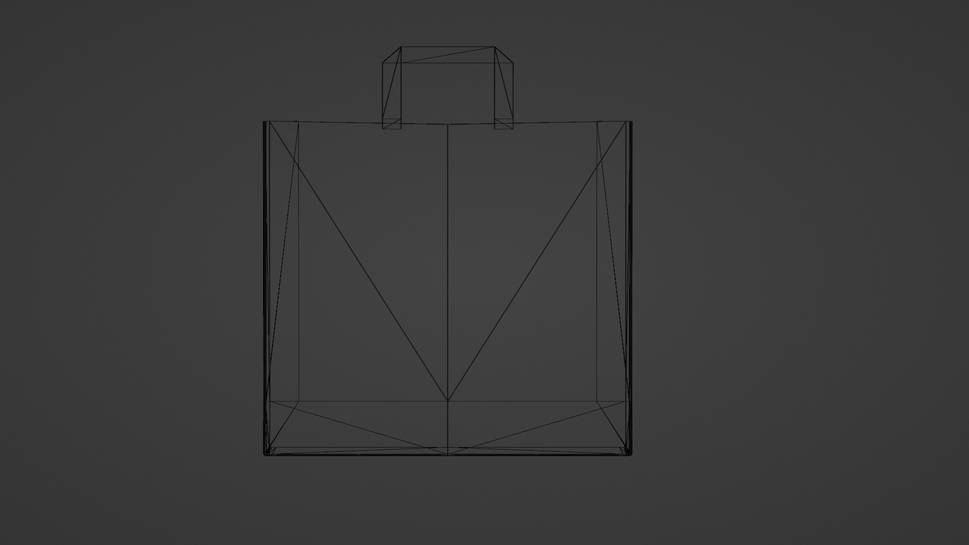 Paper Bag-- Customizable- Realistic 3D Model 3D model_4