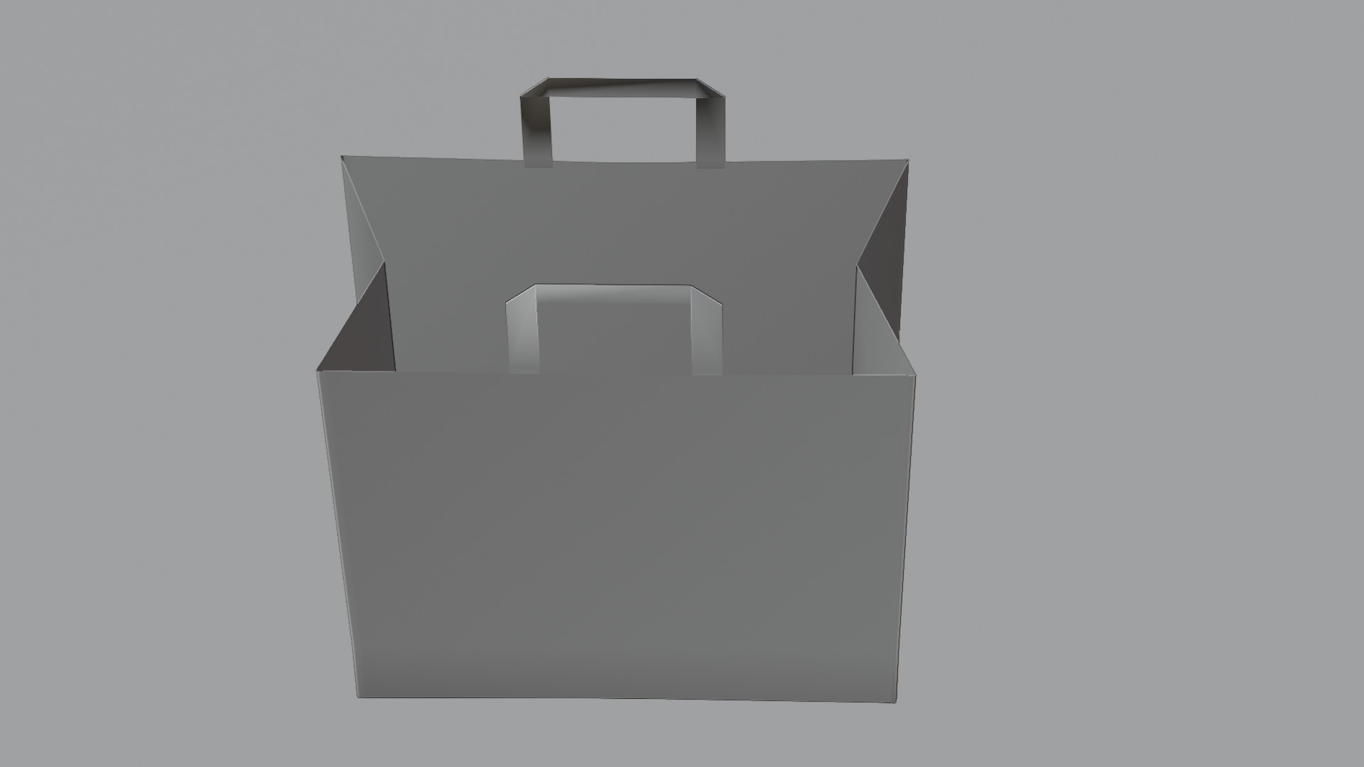 Paper Bag-- Customizable- Realistic 3D Model 3D model_2