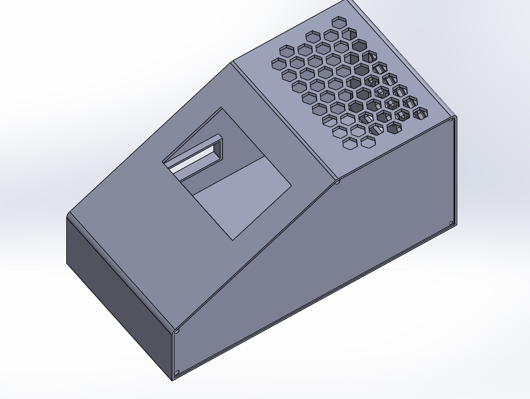 Electronic Power Supply Enclosure with Hexagonal Ventilation 3D print model_4