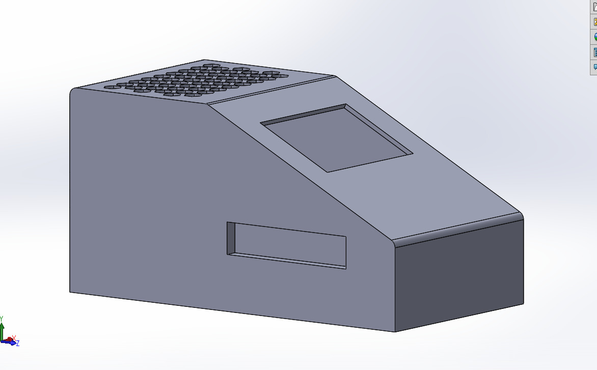 Electronic Power Supply Enclosure with Hexagonal Ventilation 3D print model_2