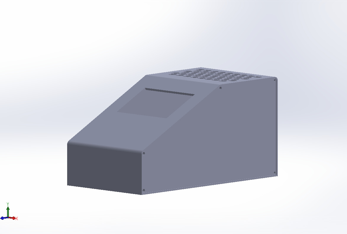 Electronic Power Supply Enclosure with Hexagonal Ventilation 3D print model_1
