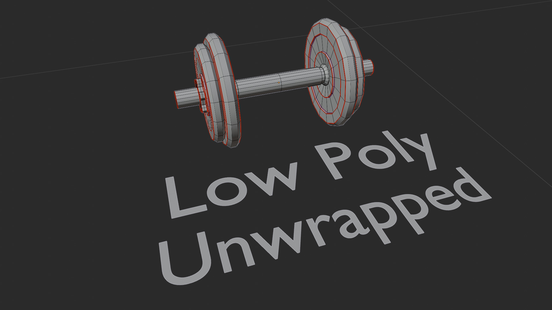 Gym Weights Set - Dumbbells Set Low-poly 3D model_7