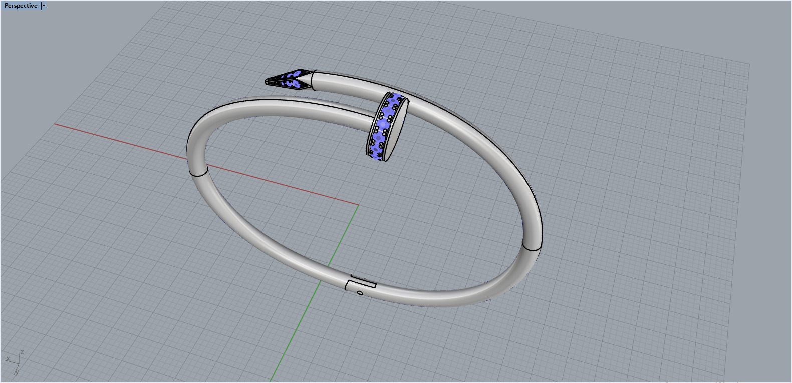 Nail Bracelet 9017 3D print model_8