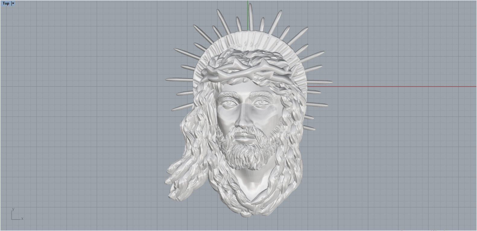 Jesus Head 9012 3D print model_10