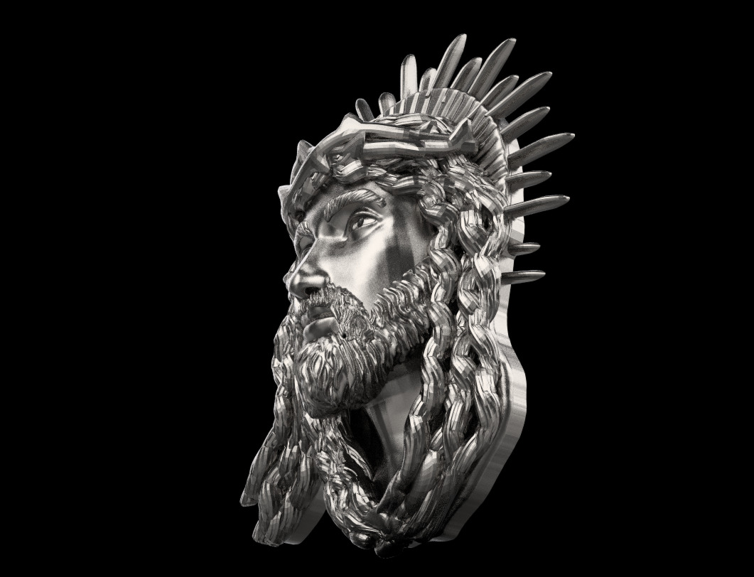 Jesus Head 9012 3D print model_5