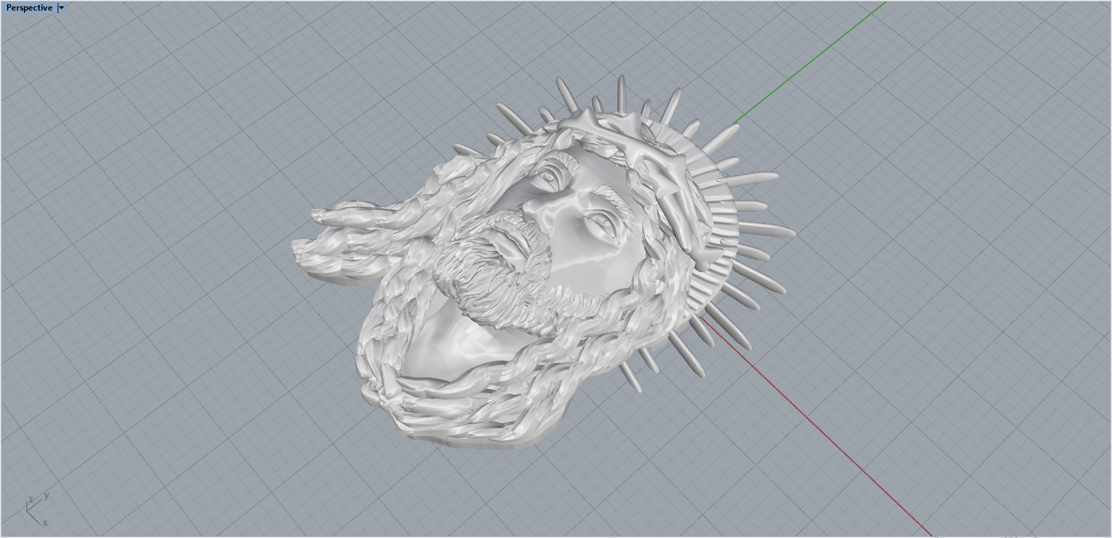 Jesus Head 9012 3D print model_9