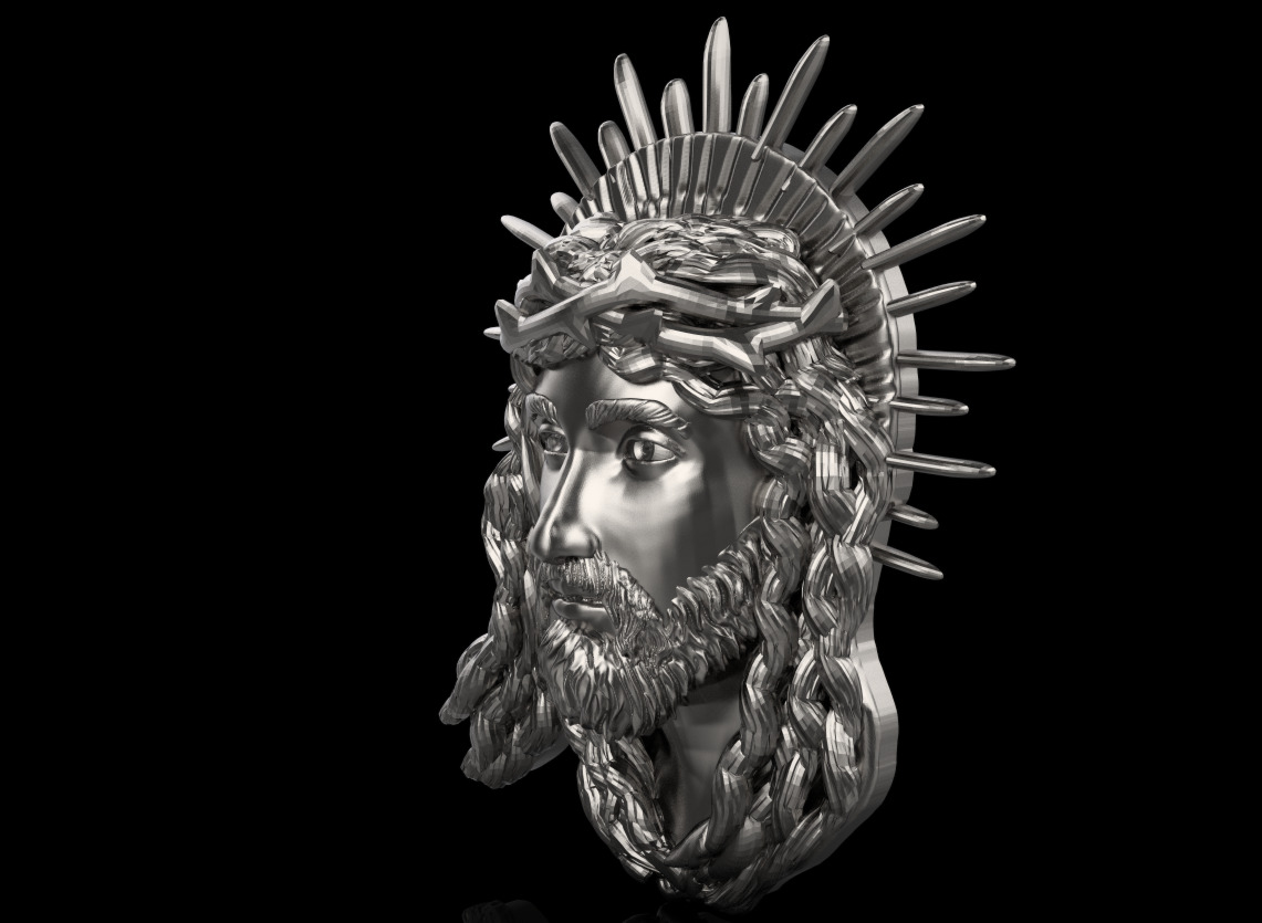 Jesus Head 9012 3D print model_2