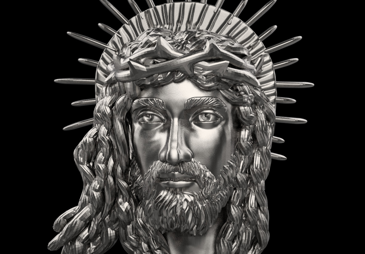 Jesus Head 9012 3D print model_1