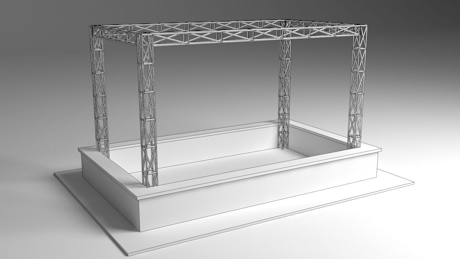 Bar with Truss 3D model_1