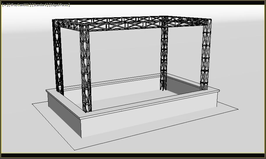 Bar with Truss 3D model_9