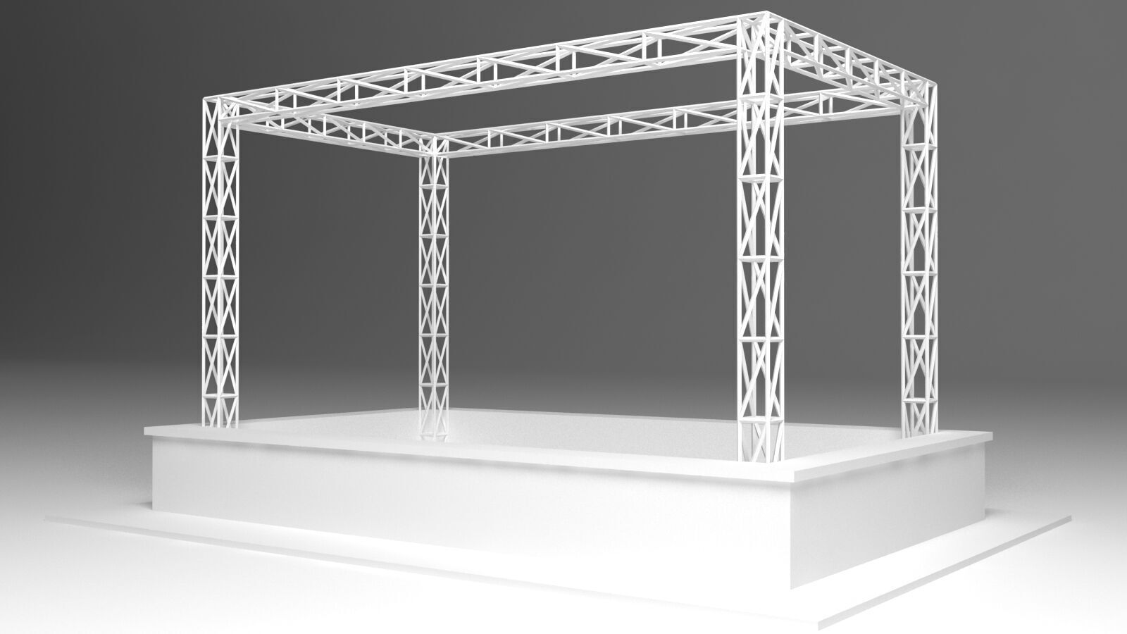 Bar with Truss 3D model_6