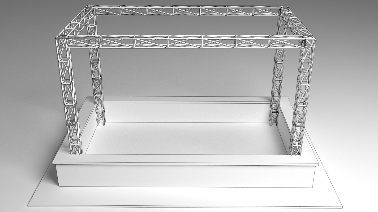 Bar with Truss 3D model_3