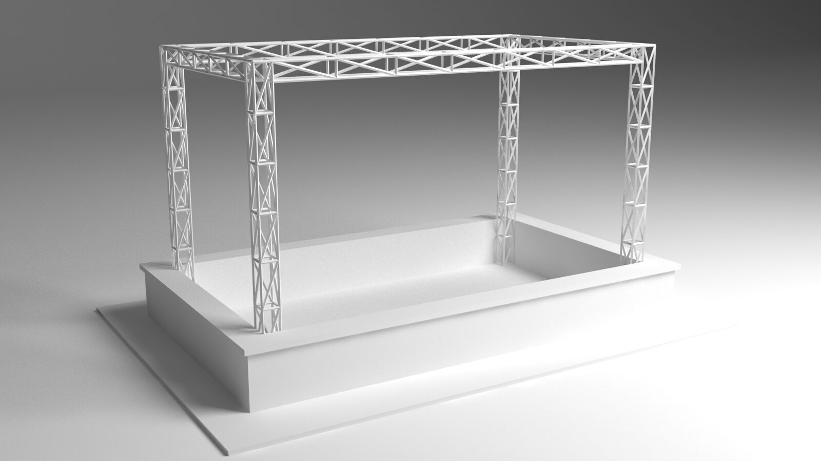 Bar with Truss 3D model_5
