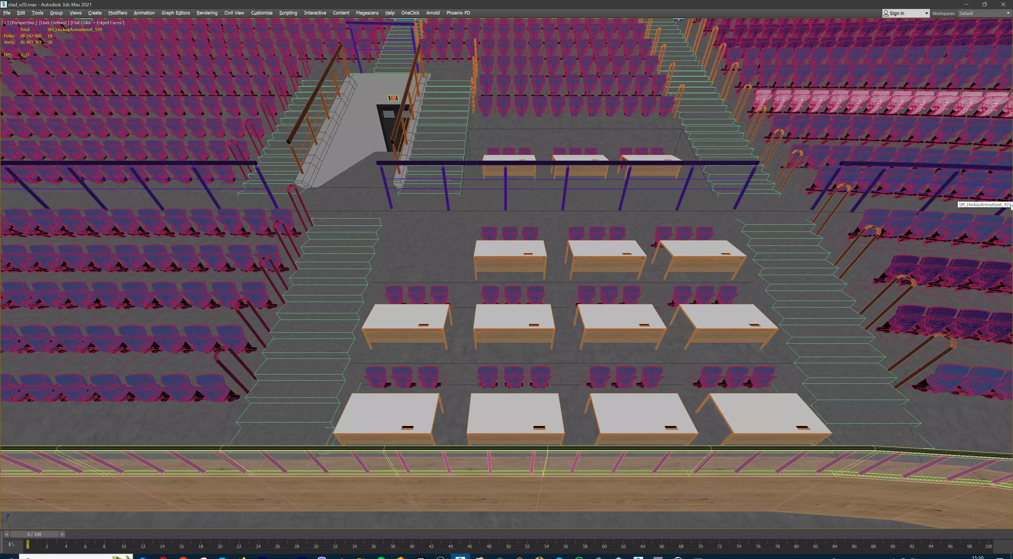 Ice Hockey Arena Stadium 3D model_19