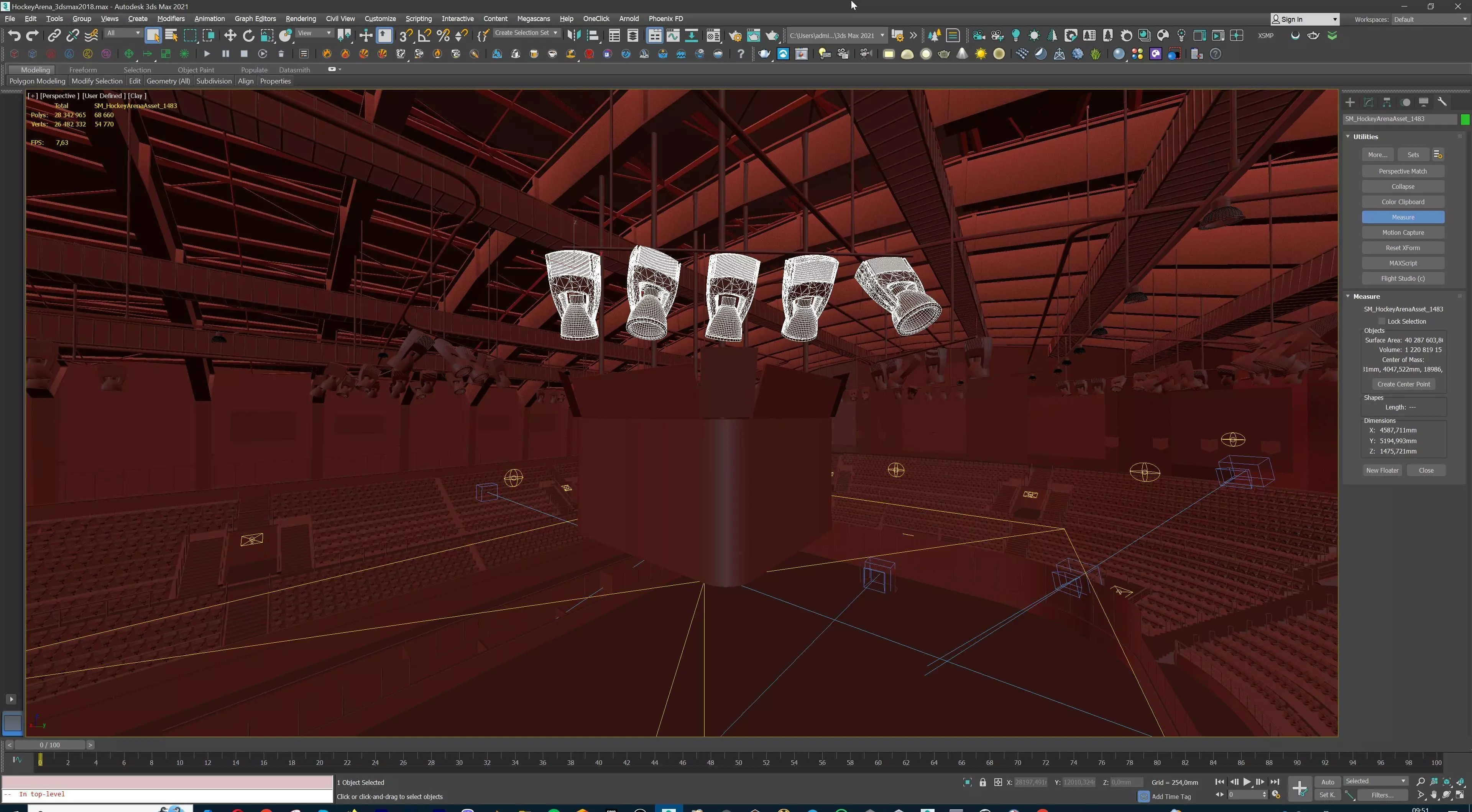 Ice Hockey Arena Stadium 3D model_42