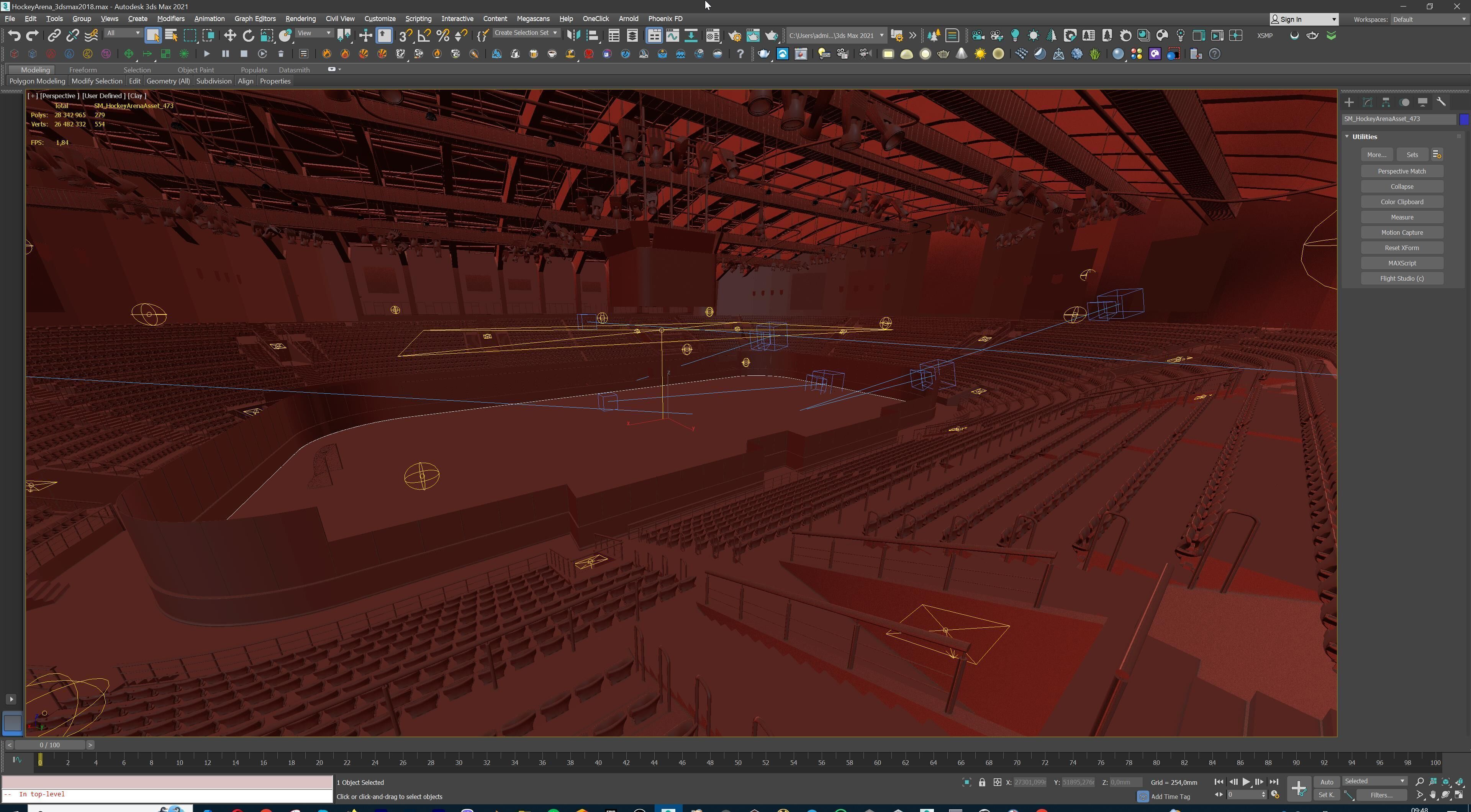 Ice Hockey Arena Stadium 3D model_45