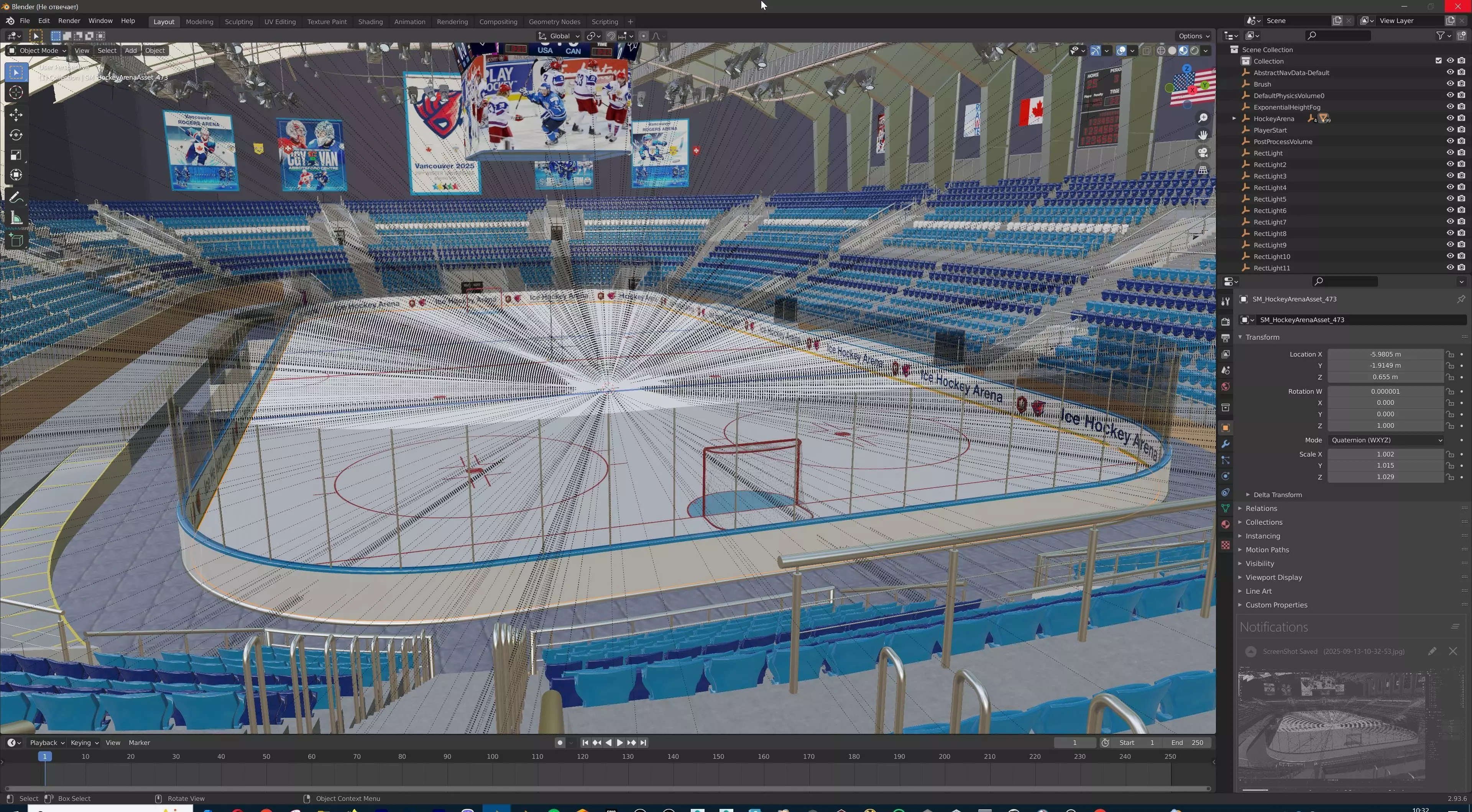 Ice Hockey Arena Stadium 3D model_34