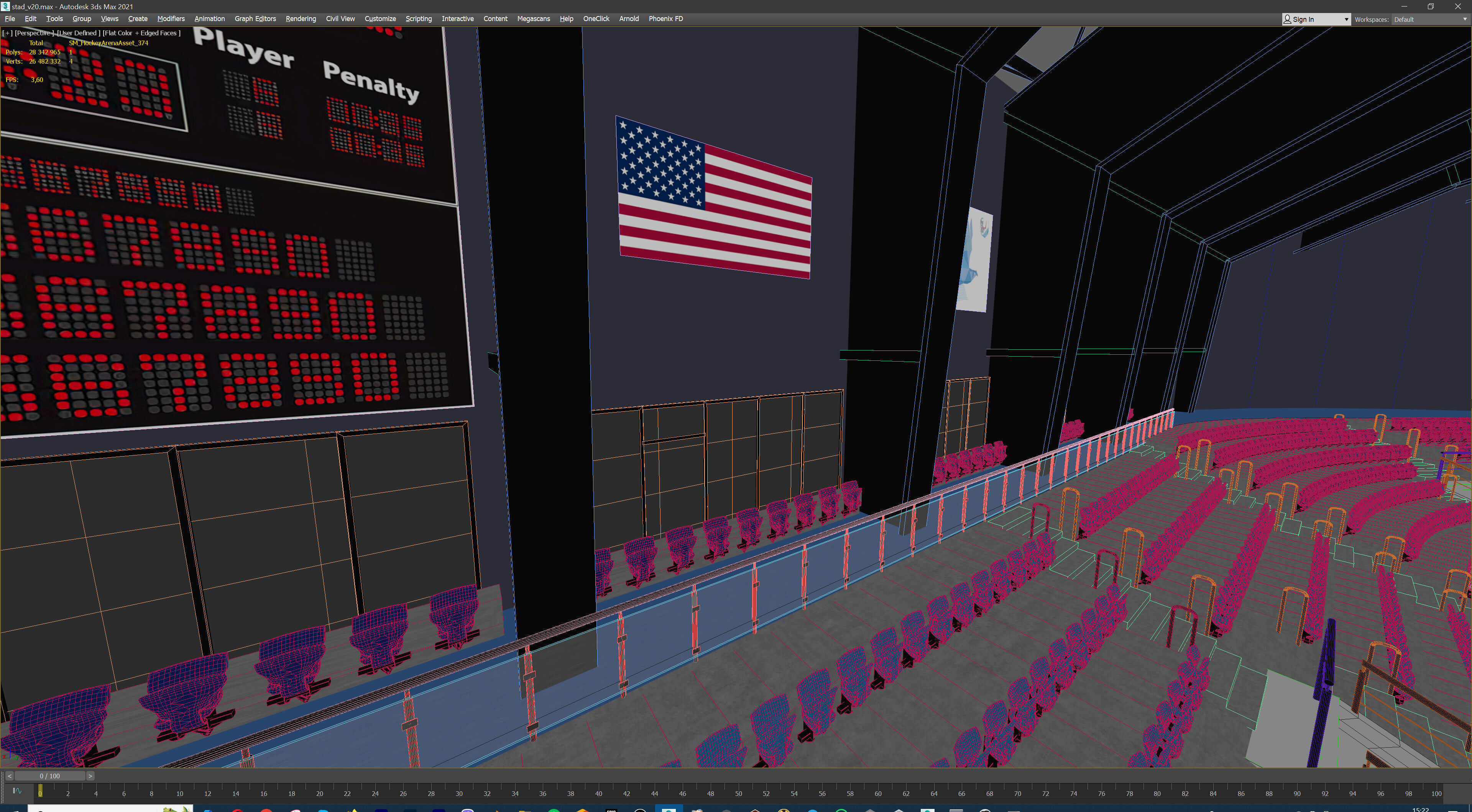 Ice Hockey Arena Stadium 3D model_26