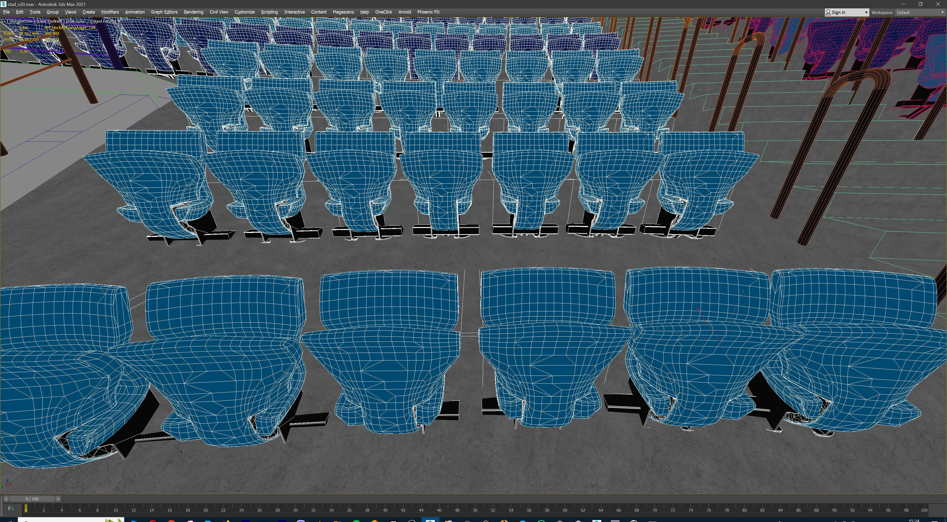 Ice Hockey Arena Stadium 3D model_31